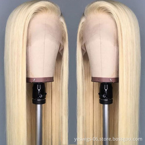 Wholesale 613 Blonde Hd Full Transparent Lace Frontal Closure Wig Raw Peruvian Human Hair Lace Front Wigs For Black Women Vendor